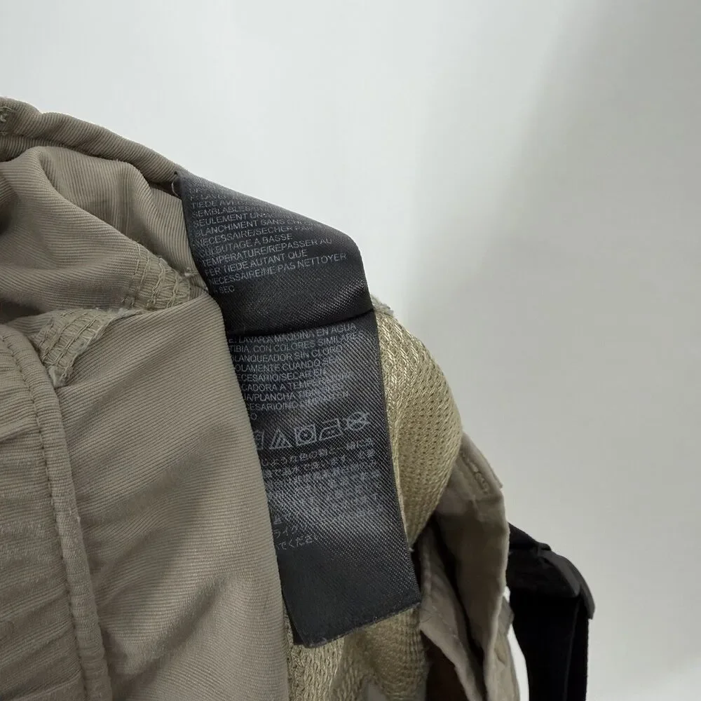 The North Face Pants Medium Mens Khaki Convertible Zip Off Cargo Nylon Outdoor